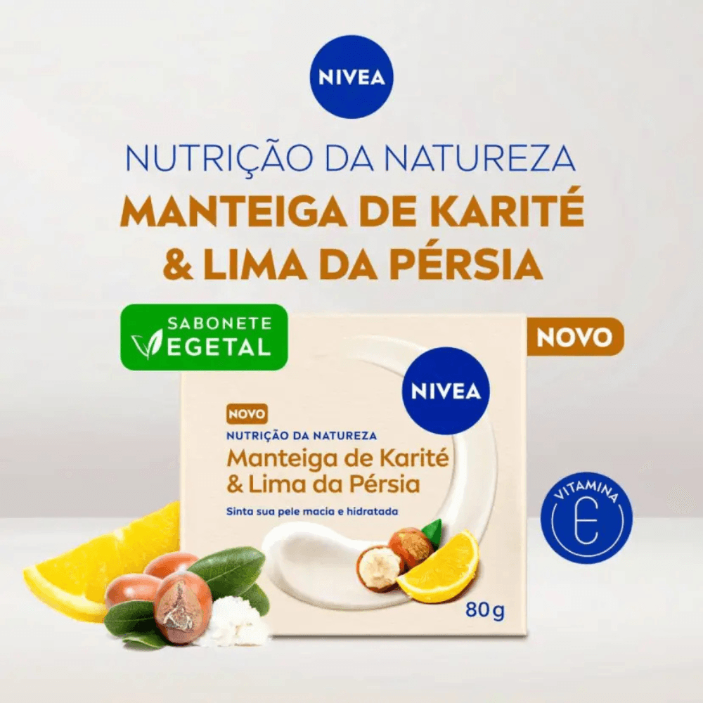 Sabonete Vegetal Nivea Nutrição da Natureza Manteiga de Karité & Lima da Pérsia 80g